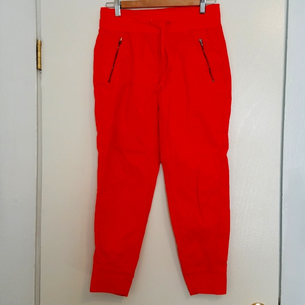 Athleta trekkie north jogger bright coral orange